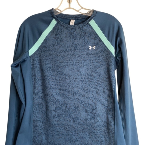 Under Armour Cold Gear Fitted Top Athletic Shirt Running Gym Fleece Lined Sz S - Picture 2 of 14